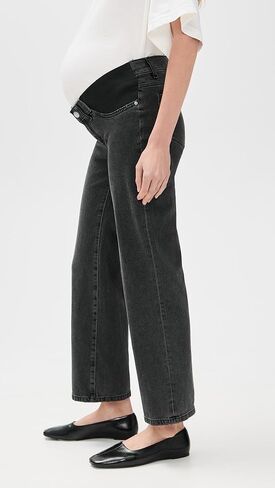 DL1961 Women's Karmine Refined Wide Leg Maternity Jeans in Saudi Arabia