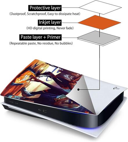 PEYANZ Vinyl Skin Compatible with PS5 (Disk Edition) | HD Print, Scratch Resistant, Bubble-Free Application in Saudi Arabia