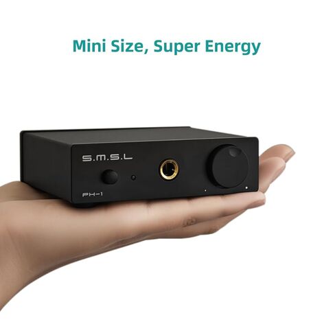 S.M.S.L PH-1 Mini Phono Preamp، مضخم صوت استريو مع مخرج سماعة الرأس RCA/6.35 مم، Preamp لمشغل تسجيل الفونوغراف القرص الدوار MM مع مصدر طاقة DC 5V in Saudi Arabia