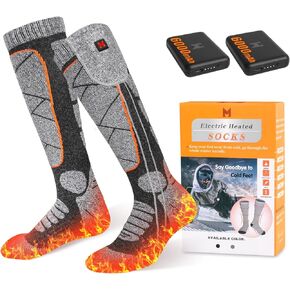 Heated Socks, 5V 6000mAh Rechargeable Heated Socks for Men & Women, Electric Socks with 3 Heating Levels for Winter, Skiing, Hunting, Camping, Hiking, Cycling, Outdoor Work in Kuwait