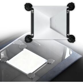 حامل ستارلينك الصغير - كوب شفط لملحقات ستارلينك الصغيرة، حامل نافذة سقف السيارة قوي الشفط لإشارة الأقمار الصناعية المستقرة الداخلية/الزجاج الخارجي، المركبات الترفيهية والقوارب ورحلات الطريق in Kuwait