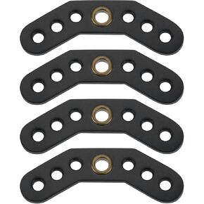 eMagTech 4Pcs Black Leather Bow Yoke Metal Grommet Bow Sling Strap Bracket Mount for DIY Compound Bow Wrist Sling (12x4.5x0.45cm) in Kuwait