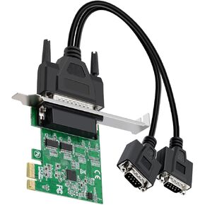PCIE to 4 Ports RS-485/422 Serial Port Adapter Card with 1-to-4 Serial Ports Cable,Terminal Blocks,PCIE X1 to 4 DB9 Connectors Expansion Card for PC/Server,with AX99100 Chip,TVS Protection in Saudi Arabia