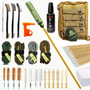 9mm Pistol Basics Single-Caliber Cleaning Kit, Handgun Cleaning kit for .357 .38 with 9mm Gun Snakes in Molle Pouch in Kuwait