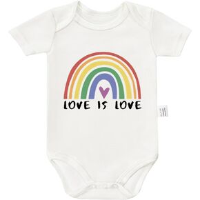 إعلان LGBTQA Baby الإعلان الحب هو الحب قوس قزح ملابس داخلية للأطفال، ملابس نسائية مضحكة، ملابس للأولاد والبنات حديثي الولادة in Kuwait