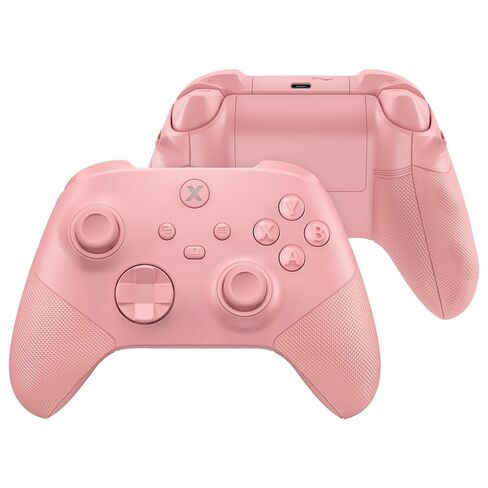 eXtremeRate ASR Version Redesigned Full Set Shell Buttons for Xbox Series X/S Controller, Ergonomic Trigger Stop Rubberized Grip Faceplate Backplate for Xbox Core Controller - Pale Red in Saudi Arabia
