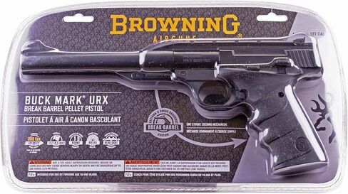 Umarex Browning Buck Mark URX Single Shot Break Barrel .177 Caliber Pellet Gun Air Pistol, Black in Saudi Arabia