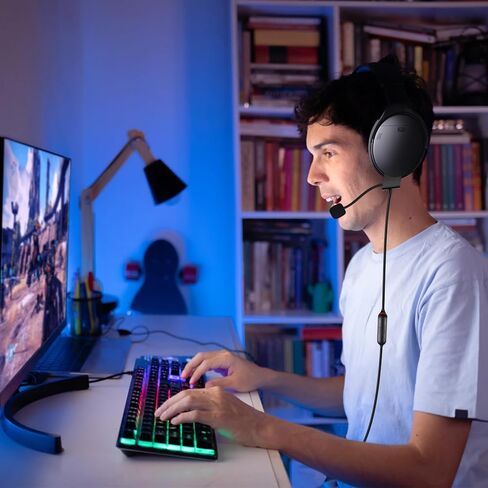 ميكروفون QC35 Boom متوافق مع سماعات الرأس Bose QuietComfort 35 II (QC35 II) وQuietComfort 35 (QC35)، وكابل ميكروفون Boom مع مفتاح كتم الصوت لأجهزة PS4، وPS5، وXbox One، والكمبيوتر الشخصي، بطول 4 أقدام in Saudi Arabia