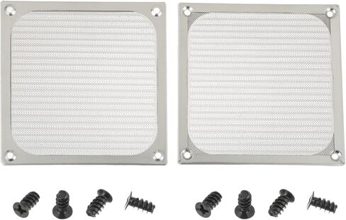 4Pack 120 x 120mm Computer Fan Filter Grills with Screws,Black | Dust Mesh Magnetic Frame PC Case Cover.Aluminum Frame Ultra Fine Stainelss Steel Mesh in Kuwait