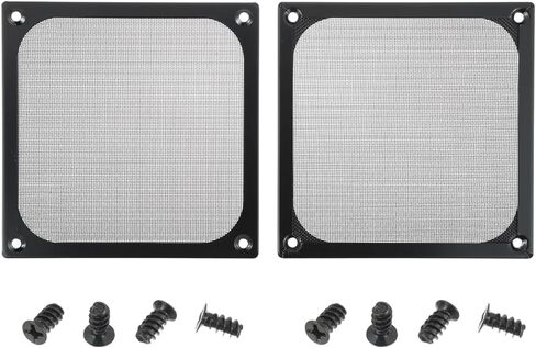 4Pack 120 x 120mm Computer Fan Filter Grills Dust Mesh Magnetic Frame PC Case Cover Aluminum Frame Ultra Fine Stainelss Steel Mesh with Screws(White) in Saudi Arabia