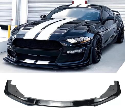 3Pcs Front Bumper Lip Splitter Compatible with for Ford Mustang GT500 MP Style 2015-2022 Front Lower Lip Trim Protection Splitters Spoiler (Carbon Fiber Print) in Saudi Arabia