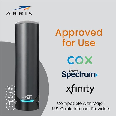 ARRIS Surfboard G36 DOCSIS 3.1 مودم كابل متعدد جيجابت وجهاز توجيه Wi-Fi AX3000 وComcast Xfinity وعصا البث Roku | جهاز بث روكو المحمول بدقة 4K/HDR/Dolby Vision in Kuwait