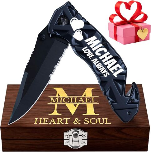 Pocket Knife for Men - 3in1 Multi Tool Knife - Wire Cutter, Glass Breaker, Serrated Sharp 3.5" Blade - Tactical Spring Assisted Folding Knives for Hunting Camping - Best Gift Idea for Men Women HB 207 in Kuwait