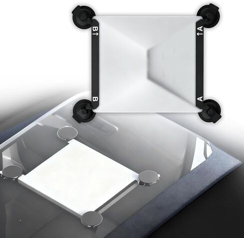 حامل ستارلينك الصغير - كوب شفط لملحقات ستارلينك الصغيرة، حامل نافذة سقف السيارة قوي الشفط لإشارة الأقمار الصناعية المستقرة الداخلية/الزجاج الخارجي، المركبات الترفيهية والقوارب ورحلات الطريق in Kuwait