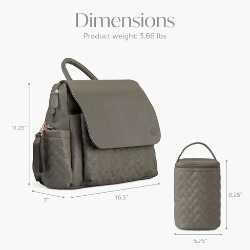 حقيبة ظهر للحفاضات للسفر من هانا وصوفيا، مجموعة حقائب سفر للأطفال مكونة من 4 قطع مع منفذ شحن USB-C، ونظام تنظيم 11 جيبًا، وحقيبة زجاجات، ووسادة تغيير الحفاضات، وسلسلة مفاتيح AirTag، باللون الأخضر الغابة in Kuwait