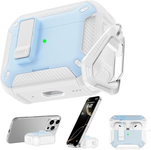 RFUNGUANGO for AirPods Pro 2nd Gen Protective Case with Cleaning Kit, Military Hard Case with Lock for AirPod Gen 2 Charging Case 2023, 2022, Black in Saudi Arabia