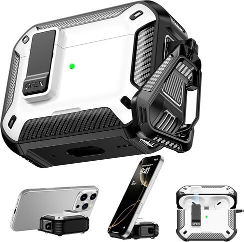 RFUNGUANGO for AirPods Pro 2nd Gen Protective Case with Cleaning Kit, Military Hard Case with Lock for AirPod Gen 2 Charging Case 2023, 2022, Black in Saudi Arabia