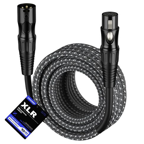 Aokeo XLR Cable 6FT 1 Pack, XLR Male to Female Microphone Cable for Speaker and Audio Setups,All Copper Conductors（1M） Nylon Braided in Saudi Arabia
