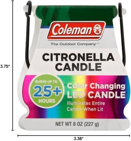 Coleman Color Changing LED Citronella Outdoor Scented Candle - 8 oz in Saudi Arabia