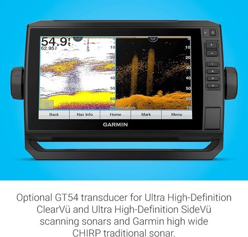 Garmin ECHOMAP UHD 94SV، جهاز رسم الخرائط بشاشة تعمل باللمس مقاس 9 بوصات مع محول BlueChart G3 الأمريكي ومحول الطاقة GT54UHD-TM (متجدد) in Kuwait