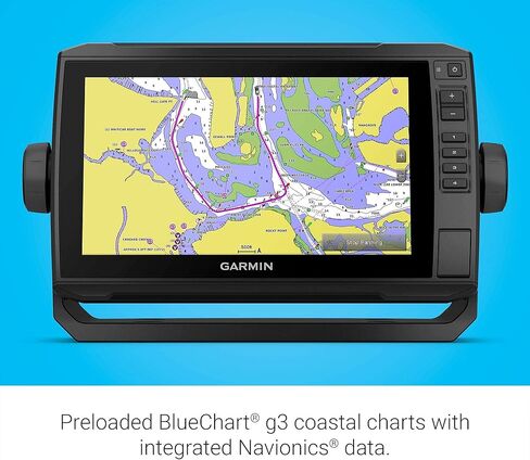 Garmin ECHOMAP UHD 94SV، جهاز رسم الخرائط بشاشة تعمل باللمس مقاس 9 بوصات مع محول BlueChart G3 الأمريكي ومحول الطاقة GT54UHD-TM (متجدد) in Kuwait