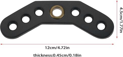 eMagTech 4Pcs Black Leather Bow Yoke Metal Grommet Bow Sling Strap Bracket Mount for DIY Compound Bow Wrist Sling (12x4.5x0.45cm) in Kuwait