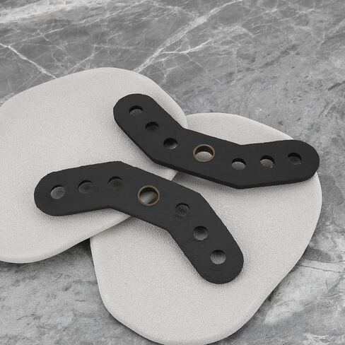 eMagTech 4Pcs Black Leather Bow Yoke Metal Grommet Bow Sling Strap Bracket Mount for DIY Compound Bow Wrist Sling (12x4.5x0.45cm) in Kuwait