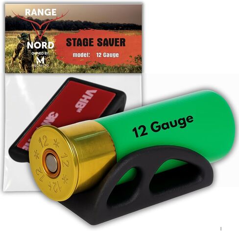 حامل صدفة البندقية - حامل صدفة مقاس 12 / 10 مقياس / 20 مقياس - حافظات مطابقة مع شريط 3M صنع في فنلندا - حامل طلقات مصنوع من مادة P12 شديدة التحمل - حافظة المرحلة الأصلية من Rangenord in Kuwait