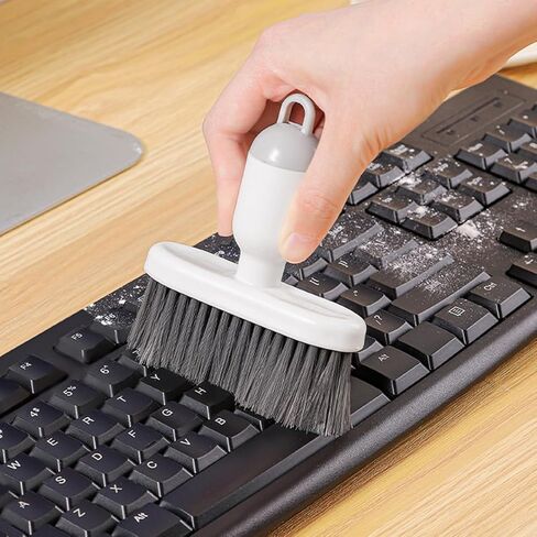 Computer Brush – Keyboard Duster, Screen Cleaning Tool | Anti-Static Soft Bristle Brush for Monitor Gaps, Laptop Crevices, Electronics Maintenance, Audio Record Care, Desk Cleaner in Saudi Arabia