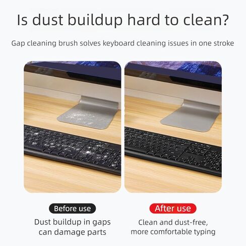 Computer Brush – Keyboard Duster, Screen Cleaning Tool | Anti-Static Soft Bristle Brush for Monitor Gaps, Laptop Crevices, Electronics Maintenance, Audio Record Care, Desk Cleaner in Saudi Arabia