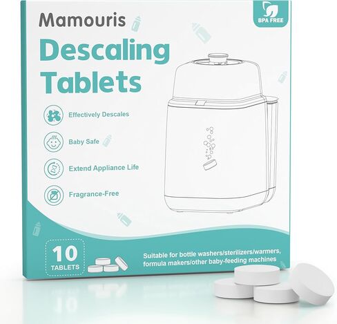 Descaling Tablets 36 Count: for Momcozy Baby Brezza Grownsy Papablic Bottle Washers, Detergent Washing Tablets for All Brands Baby Bottle Washer Machine Warmer Sterilizers Formula Maker in Saudi Arabia