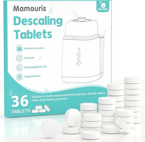 Descaling Tablets 36 Count: for Momcozy Baby Brezza Grownsy Papablic Bottle Washers, Detergent Washing Tablets for All Brands Baby Bottle Washer Machine Warmer Sterilizers Formula Maker in Saudi Arabia