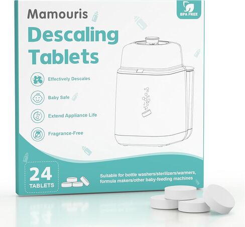 Descaling Tablets 36 Count: for Momcozy Baby Brezza Grownsy Papablic Bottle Washers, Detergent Washing Tablets for All Brands Baby Bottle Washer Machine Warmer Sterilizers Formula Maker in Saudi Arabia