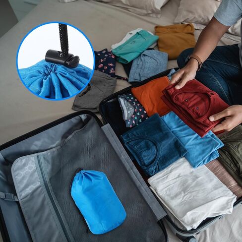 مجموعة أكياس الاشياء، 2 حزمة أكياس الاشياء لحقائب الظهر خفيفة للغاية مع رفرف الغبار كيس ضغط خفيف الوزن أكياس حشو قابلة للطي للسفر المشي لمسافات طويلة على الظهر in Kuwait