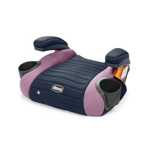 Chicco GoFit ClearTex Backless Booster Car Seat, Travel Booster Seat for Car, Portable Car Booster Seat for Children at Least 4 Years Old and 40-110 lbs. | Orchid/Navy in Saudi Arabia
