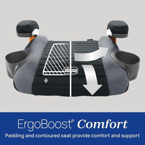 Chicco GoFit ClearTex Backless Booster Car Seat, Travel Booster Seat for Car, Portable Car Booster Seat for Children at Least 4 Years Old and 40-110 lbs. | Orchid/Navy in Saudi Arabia