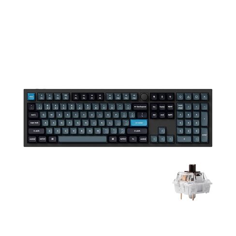 Keychron Q6 Pro Full Aluminum QMK/VIA Custom Wireless Bluetooth/USB-C Mechanical Keyboard, Full Size 108-Key Programmable Knob RGB Backlit Hot-Swappable Banana Switch for Mac Windows Linux-Black in Saudi Arabia