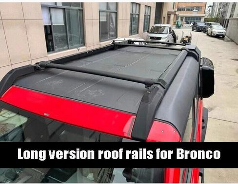 5 قطعة رف سقف طويل عبر بار يناسب فورد برونكو 2021 2022 2023 2024 2025 قضبان البضائع حاملات الأمتعة الألومنيوم (أسود) in Kuwait