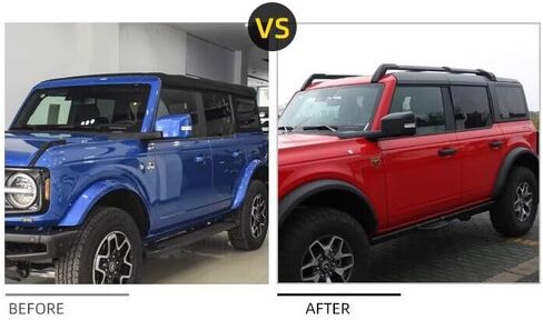 5 قطعة رف سقف طويل عبر بار يناسب فورد برونكو 2021 2022 2023 2024 2025 قضبان البضائع حاملات الأمتعة الألومنيوم (أسود) in Kuwait