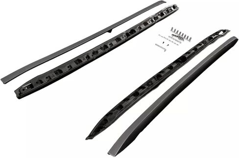 أسود 2 قطعة حامل سقفي السكك الحديدية عبر شريط يناسب ل أكورا MDX 2014 2015 2016 2017 2018 2019 2020 2021 حاملات الأمتعة العارضة in Kuwait