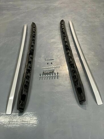 الفضة 2 قطعة حامل سقفي السكك الحديدية عبر شريط يناسب ل أكورا MDX 2014 2015 2016 2017 2018 2019 2020 2021 حاملات الأمتعة العارضة in Kuwait