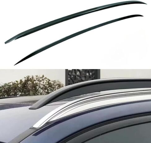 Roof Rail Cover 2pcs Black Aluminum Fits for BMW X5 F15 2014 2015 2016 2017 2018 roof Rails Roof Rack Side Rail Bars in Kuwait