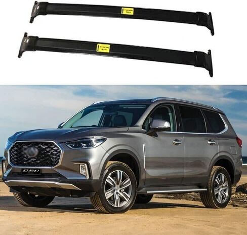 2pcs Black Cross bar roof Rack Rails Fits for Maxus D90 LDV D90 2017 2018 2019 2020 2021 2022 2023 2024 Crossbars Crossbar Without Roof Rack in Kuwait