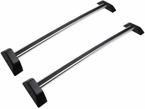 2pcs Cross bar roof Rack Rails Fits for Hummer H3 H3T 2006 2007 2008 2009 2010 Crossbars Crossbar Without Roof Rack(Black&Silver) in Kuwait