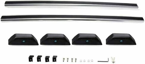 2pcs Cross bar roof Rack Rails Fits for Hummer H3 H3T 2006 2007 2008 2009 2010 Crossbars Crossbar Without Roof Rack(Black&Silver) in Kuwait