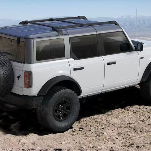 5PCS Roof Rack Cross Bar FIts for Ford Bronco 2022 2023 2024 2025 Cargo Rails Bars Luggage Carriers Aluminum (Black) in Kuwait