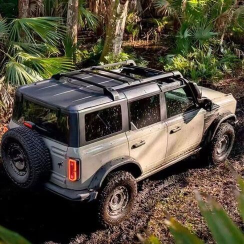 5PCS Roof Rack Cross Bar FIts for Ford Bronco 2022 2023 2024 2025 Cargo Rails Bars Luggage Carriers Aluminum (Black) in Kuwait