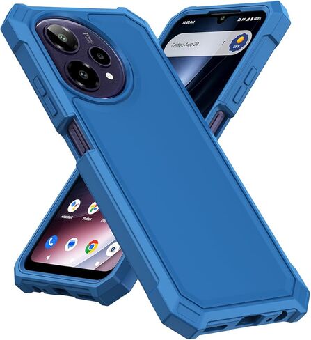 حافظة هاتف Cricket iCon Pro 2026/At&t Motivate Pro 2 5G حافظة هاتف مع واقي شاشة، حافظة Motivate Pro2 مع طبقة مزدوجة ماصة للصدمات ومصد زاوية مقاوم للصدمات من الدرجة العسكرية أزرق in Saudi Arabia