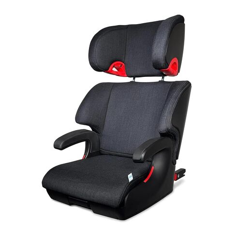 Clek Oobr High Back Booster Seat with Adjustable Headrest, Reclining Design, Latch System, and Retardant-Free Fabric (Railroad Ziip) in Saudi Arabia