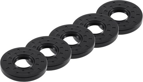 Universal Oil Seal TC Double Lip W Steel Spring Seal Ring Rotary Shaft Seal 25x52x8mm High Pressure NBR Rubber Black 5pcs in Saudi Arabia